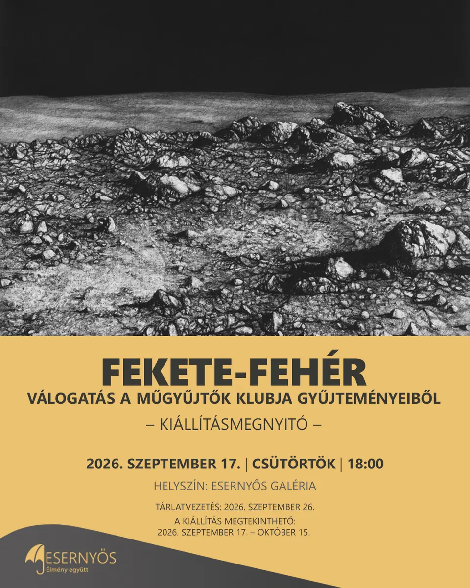 FEKETE-FEHÉR | Válogatás a Műgyűjtők Klubja gyűjteményeiből — Esernyős Galéria, Budapest
