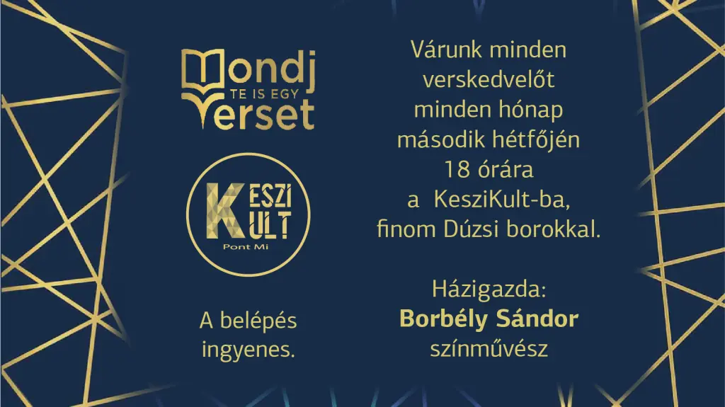 Mondj Te is egy verset! — Erkel Ferenc Művelődési Központ, Budakeszi