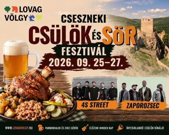 Csülök és Sör Fesztivál — Csesznek, Lovagvölgy Élménypark, Csesznek