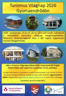 Turizmus Világnap 2026 Gyomaendrődön