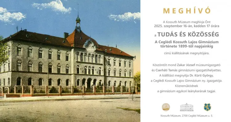 TUDÁS ÉS KÖZÖSSÉG · Kossuth Múzeum, Cegléd