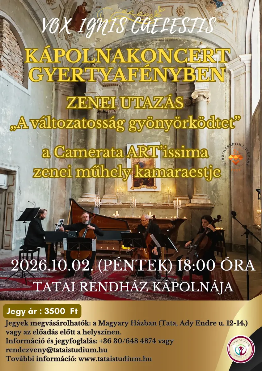 Gyertyafényes kápolnakoncert — tata, Tata