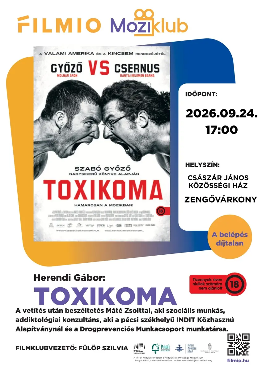 Filmio Moziklub szept. 24. · Zengővárkony, Zengővárkony