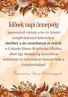 Idősek napja – okt. 3. 16:00