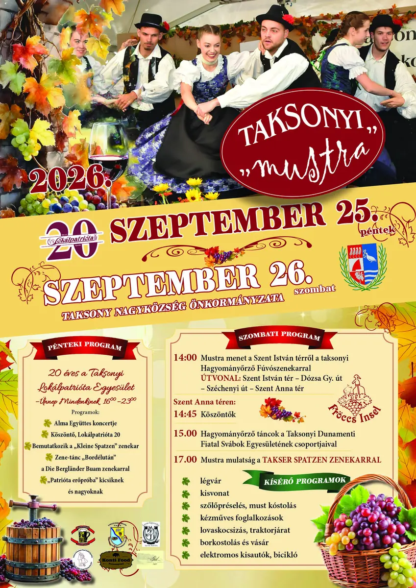 Szüreti Mustra — Taksony, Taksony
