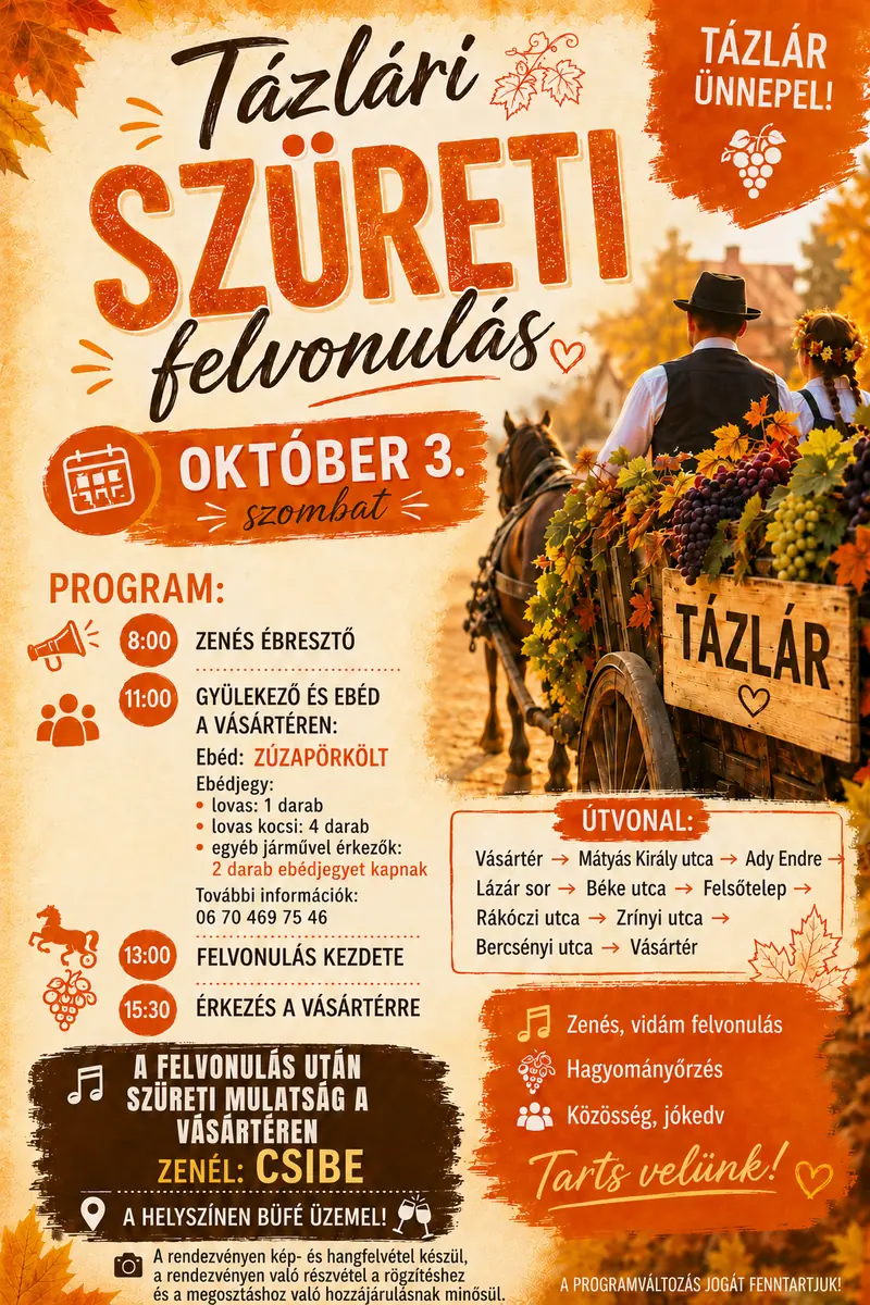 Szüreti felvonulás — Tázlár, Tázlár