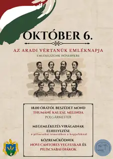 Megemlékezés az aradi vértanúk kivégzéséről