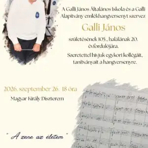 A zene az életem – Galli János emlékhangverseny