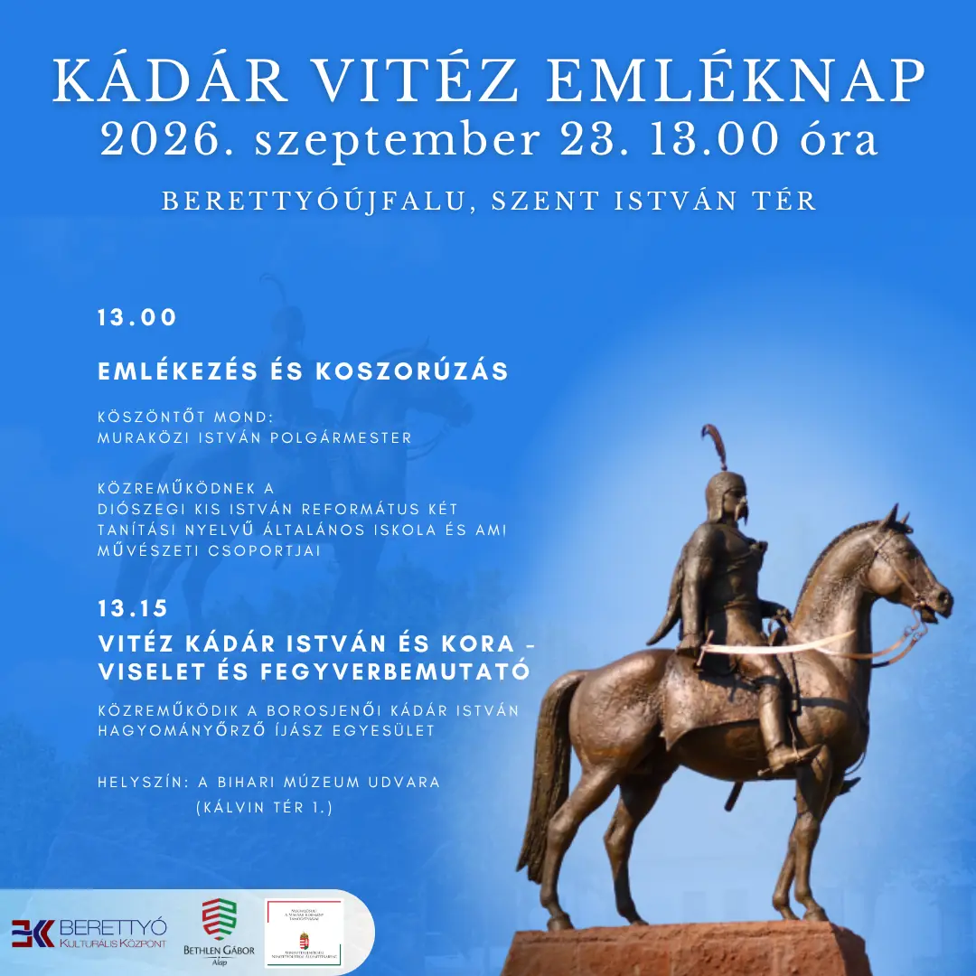 Kádár Vitéz Emléknap 2026 · Berettyóújfalu, Berettyóújfalu