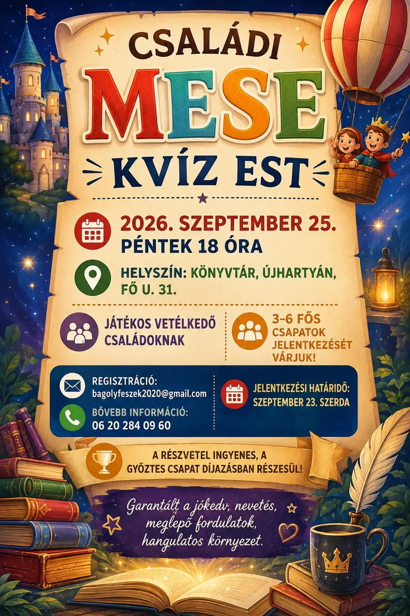 Családi Mese Kvízest- Kalandra fel! — Újhartyán, Újhartyán