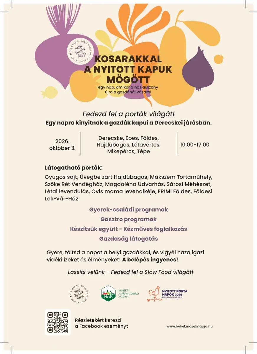 Helyi Kincsek Napja - 2026. október 3. — Derecske, Derecske