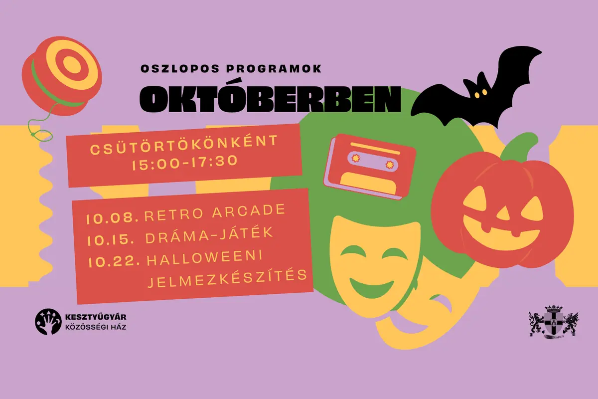 Oszlopos Programok – Retro Arcade — Kesztyűgyár Közösségi Ház, Budapest