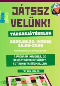 Társasjátékklub kicsiknek — Fóti Városi Könyvtár És Információs Központ, Fót