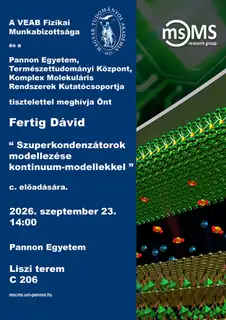 Szuperkondenzátorok modellezése kontinuum-modellekkel - Fertig Dávid előadása