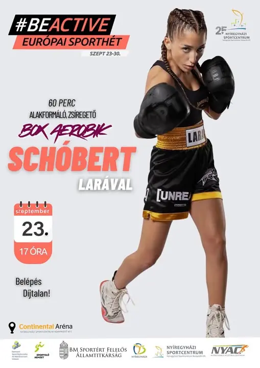 Schóber Lara 60 perces Box aerobik edzés · continental arena, Nyíregyháza