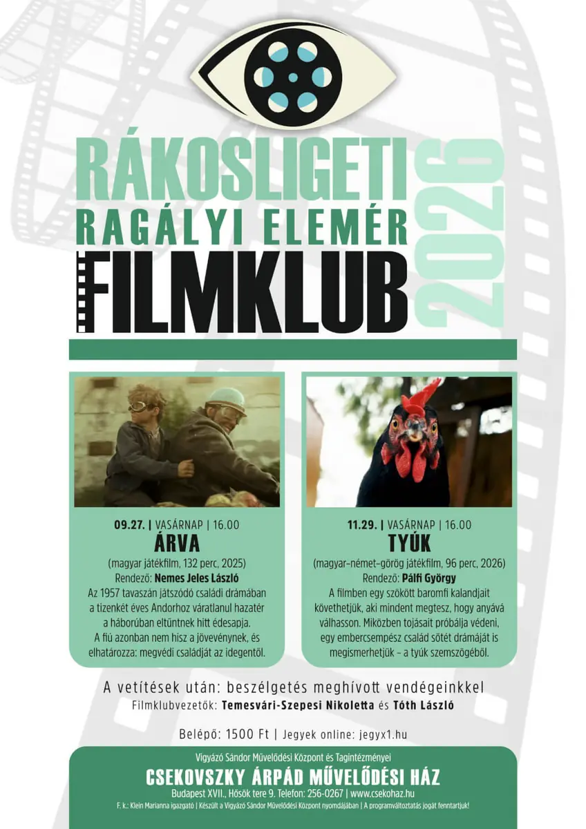 Rákosligeti Ragályi Elemér Filmklub — Csekovszky Árpád Művelődési Ház, Budapest