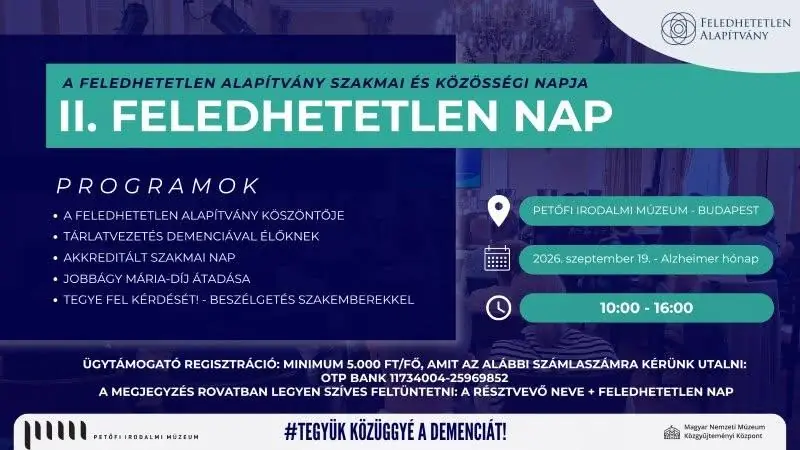 II. Feledhetetlen nap a demenciáról — Petőfi Irodalmi Múzeum, Budapest