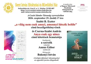Szabó B. Eszter könyvbemutatója Cserna-Szabó András