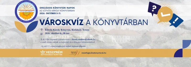 Városkvíz a könyvtárban — Eötvös Károly Megyei Könyvtár, Veszprém