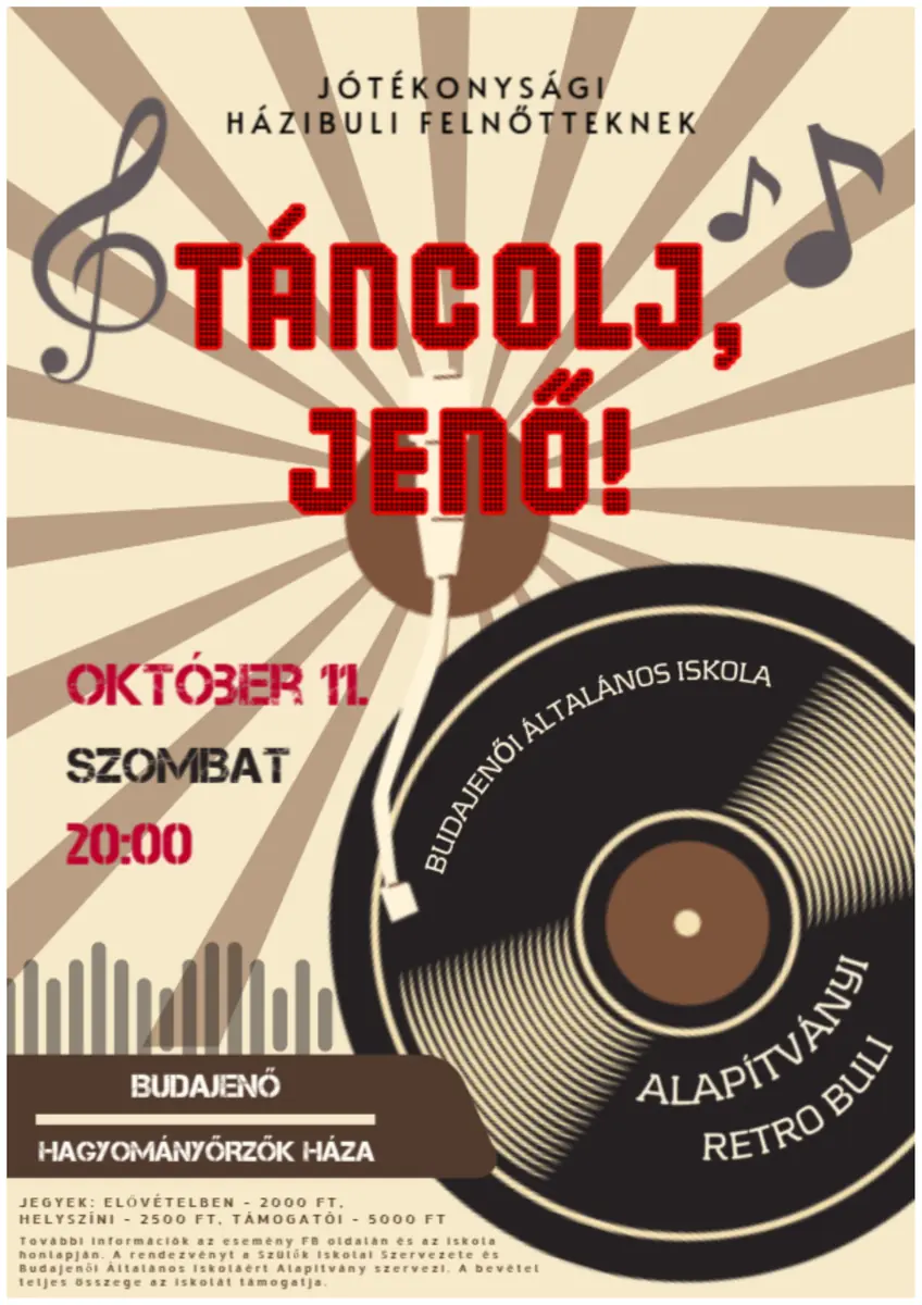 Táncolj, Jenő! — Budajenő, Budajenő