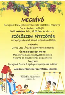 Szőlőszem játszótér megnyitó