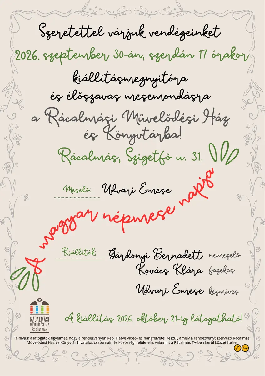A magyar népmese napja — Rácalmás, Rácalmás