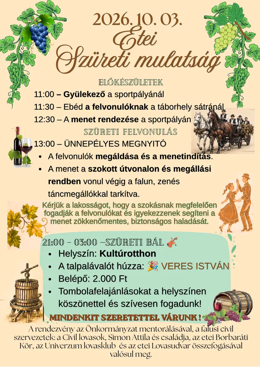 Szüreti mulatság — ete, Ete