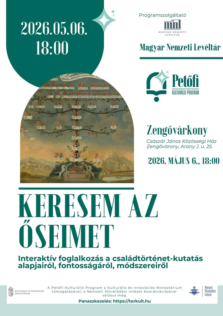 Keresem az őseimet – avagy hogyan kutassuk családfánkat! · Zengővárkony, Zengővárkony