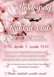 Boldogságóra – április 1. 18:00