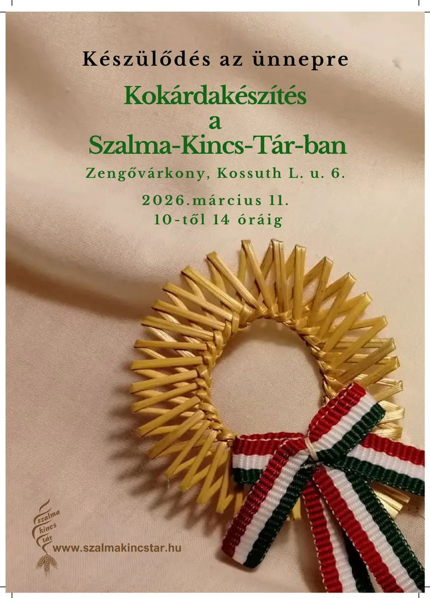 Kokárdakészítés – március 11. 10-14:00 · Zengővárkony, Zengővárkony