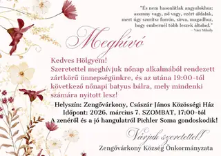 Nőnapi rendezvény – március 7. 17:00