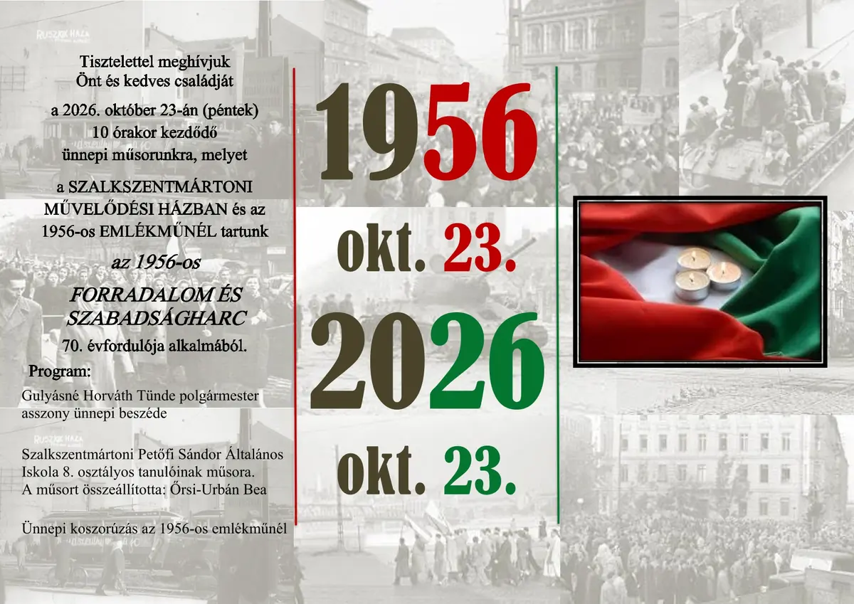 Ünnepi megemlékezés és koszorúzás — Szalkszentmárton, Szalkszentmárton