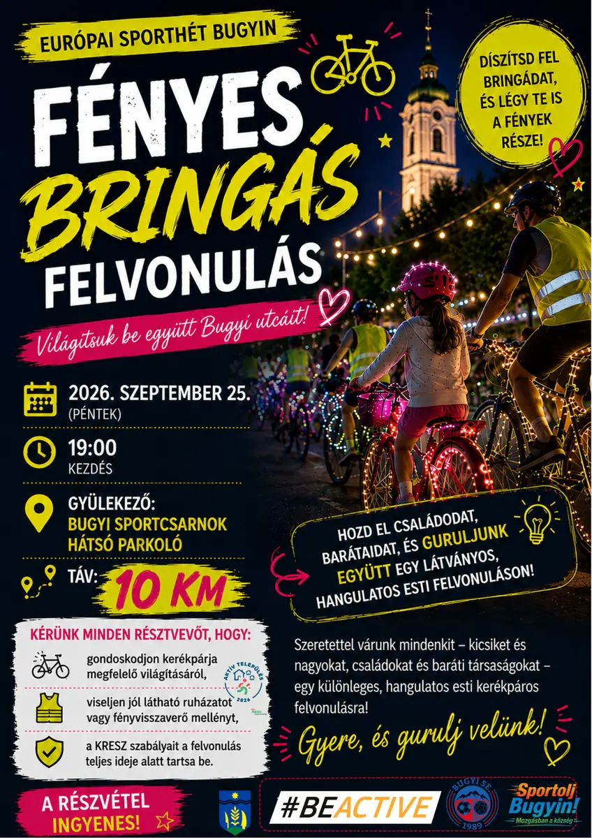 Fényes bringás felvonulás — bugyi, Bugyi