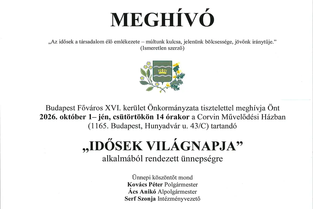 Idősek világnapja – Teltház! · Színházterem, Budapest