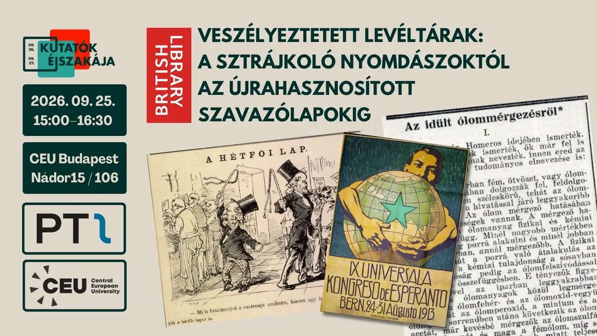 Veszélyeztetett levéltárak: a sztrájkoló nyomdászoktól az újrahasznosított szavazólapokig · politikatörténeti és szakszervezeti levéltár, Budapest