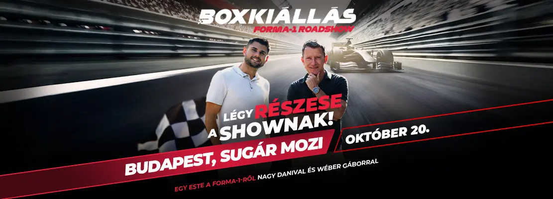 Boxkiállás Forma-1 Roadshow - Új szabályok. Új technika. Új korszak. · Sugár Mozi, Spielberg terem, Budapest