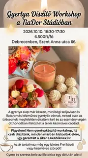Gyertyadíszítő workshop – Okt 10., 16:30–17:30