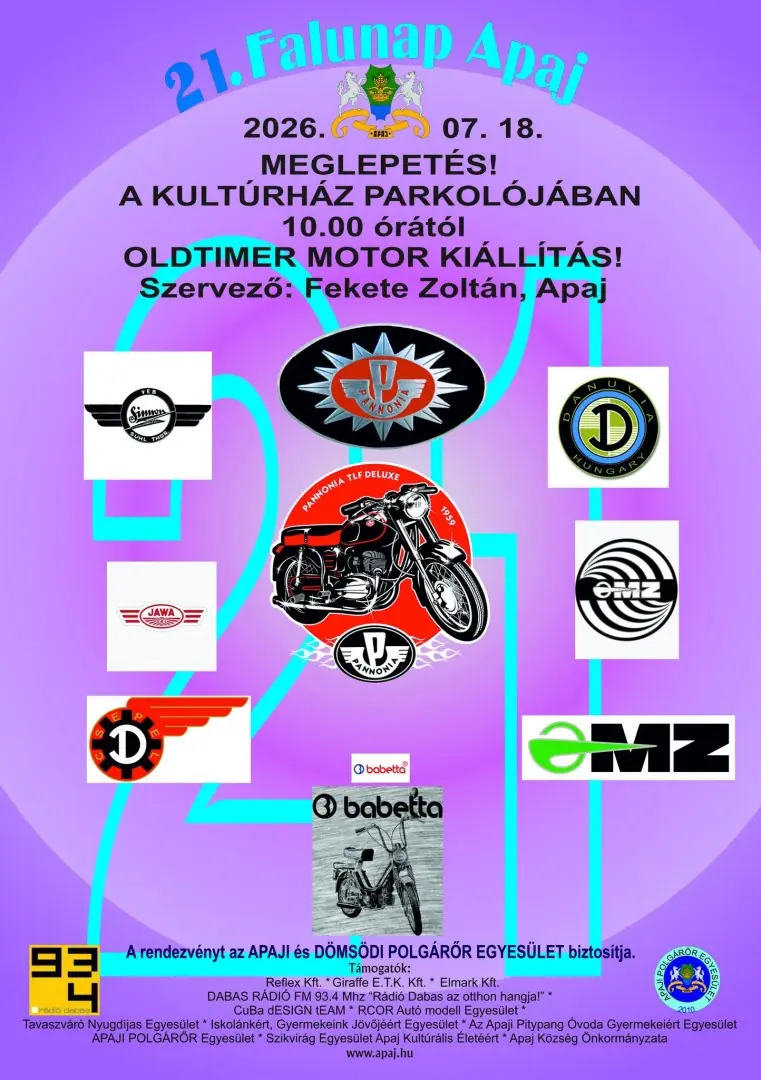 Oldtimer motor kiállítás — Apaj, Apaj