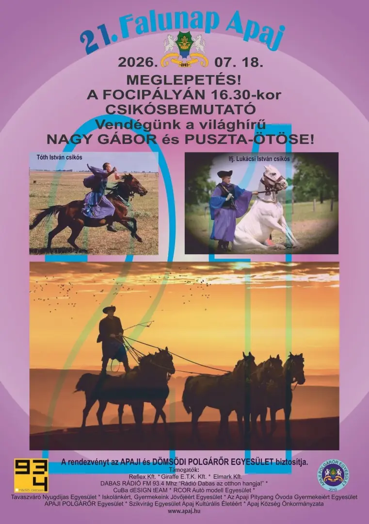 Falunapi csikós bemutató — Apaj, Apaj