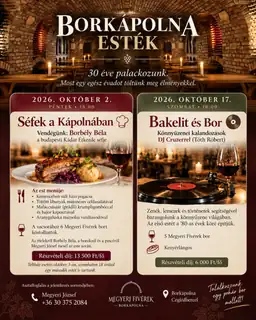 Borkápolna Esték - Séfek a Kápolnában