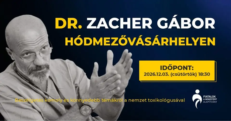 Zacher Gábor előadása – 2026.12.03. — Bessenyei Ferenc Művelődési Központ, Hódmezővásárhely
