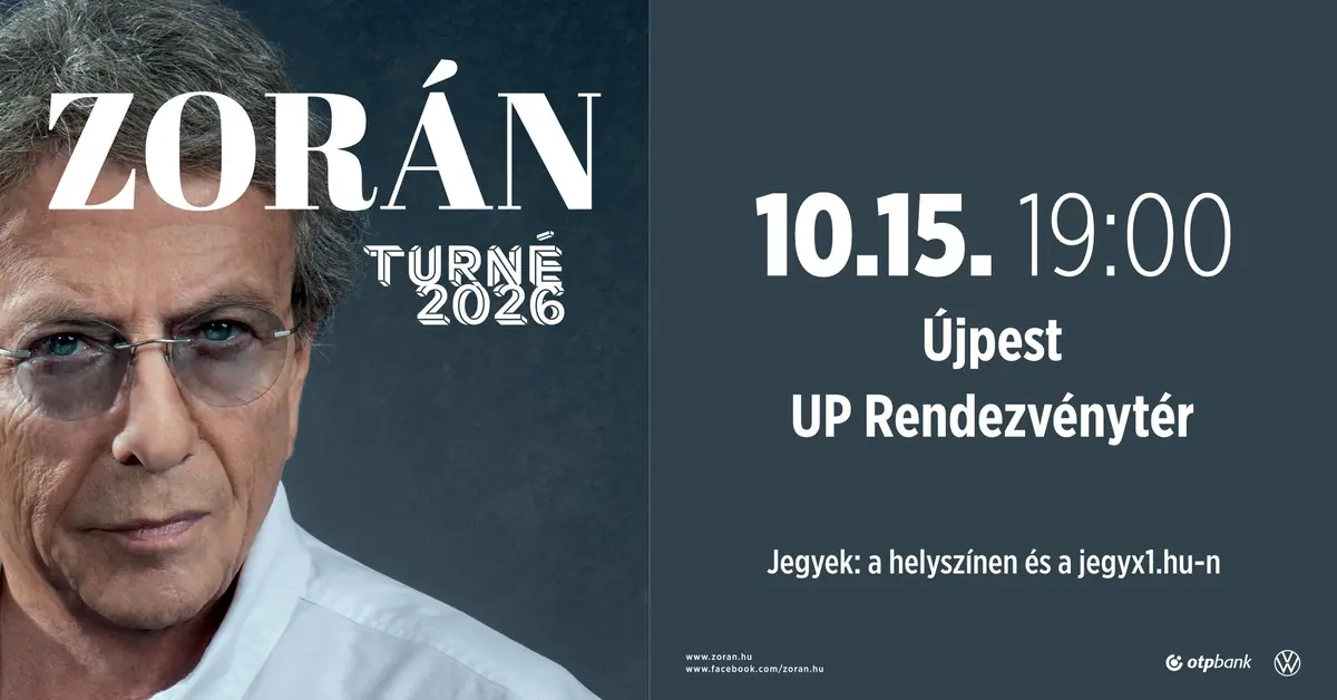 Zorán Turné 2026 — UP Rendezvénytér, Budapest