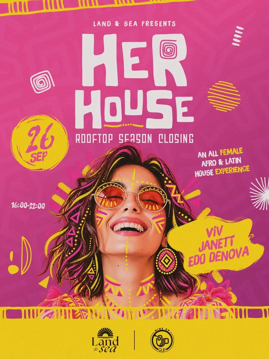 LAND & SEA: HER HOUSE — 9UP Rooftop Bar, Budapest
