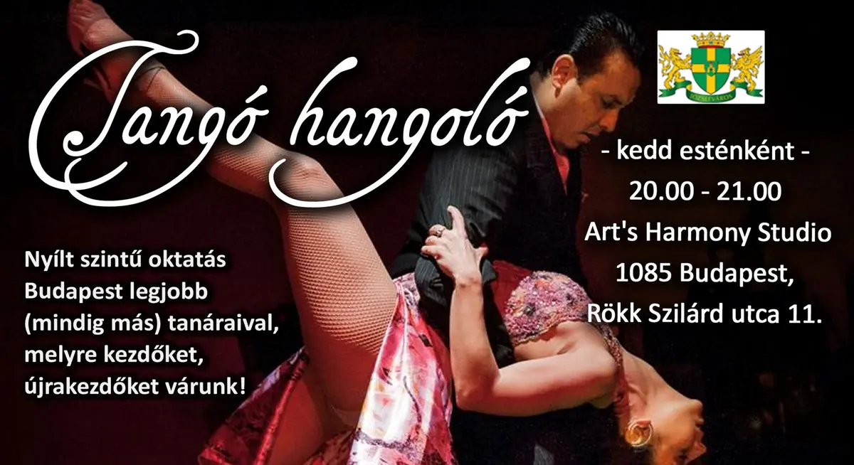 TANGÓ HANGOLÓ – kedd esténként az Art’s Harmony Studióban! · Art's Harmony Studio, Budapest