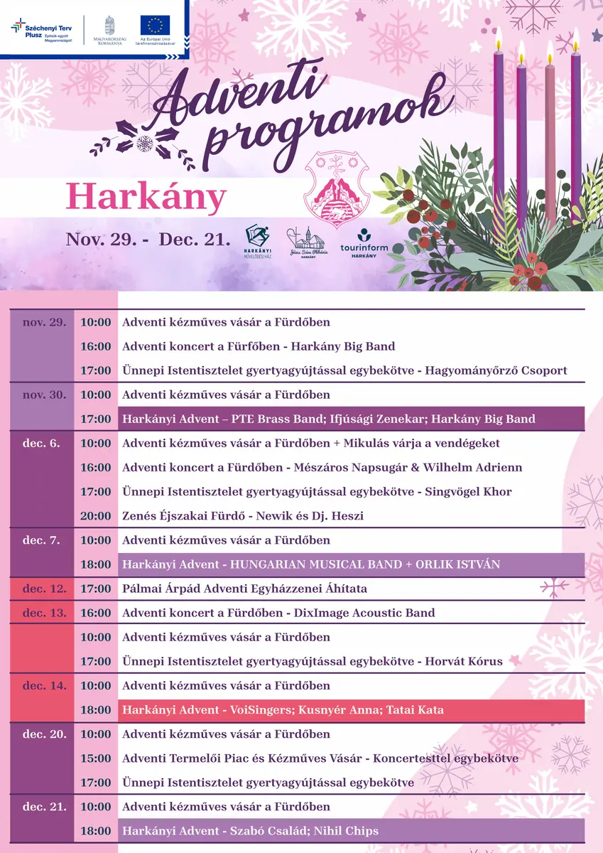 Adventi programok Harkányban · Harkány, Harkány