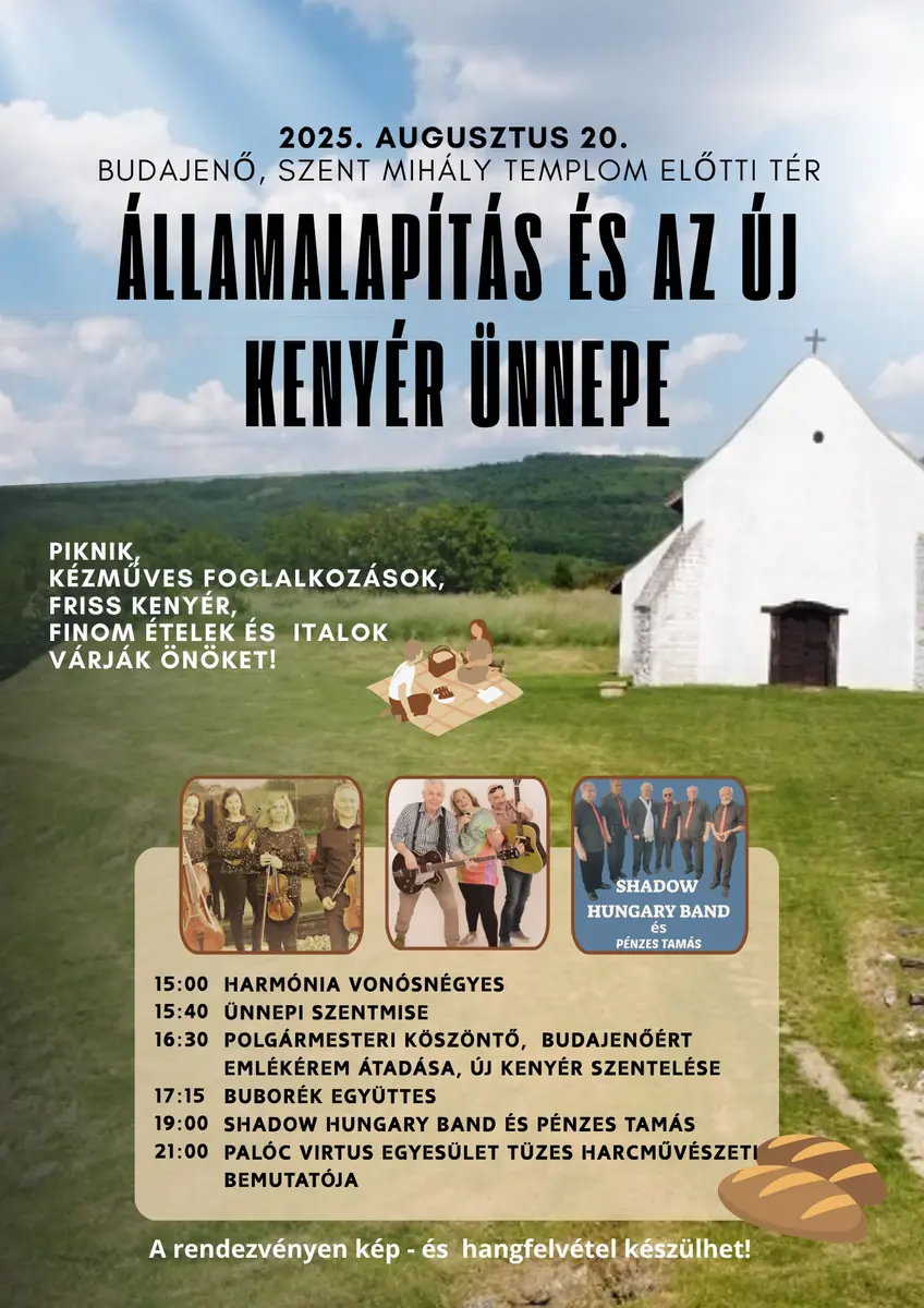 Augusztus 20. – Államalapítás és az új kenyér ünnepe — Budajenő, Budajenő