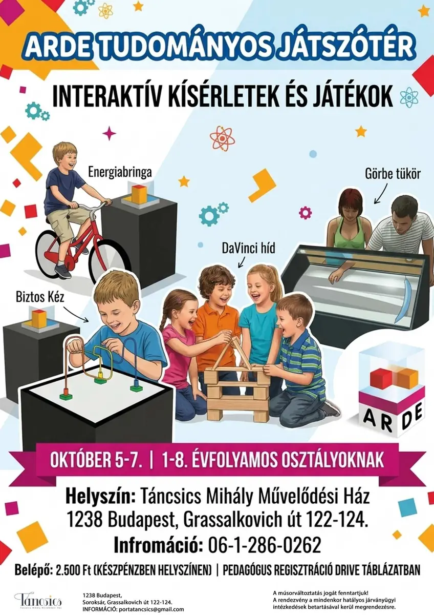 Tudományos játszótér · Táncsics Mihály Műv. Ház, Budapest