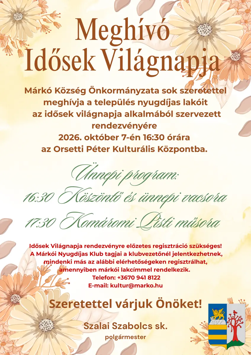 Idősek Világnapja — Márkó, Márkó