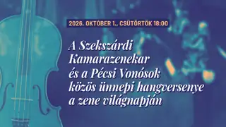 A SZEKSZÁRDI KAMARAZENEKAR ÉS A PÉCSI VONÓSOK KÖZÖS ÜNNEPI HANGVERSENYE A ZENE VILÁGNAPJÁN