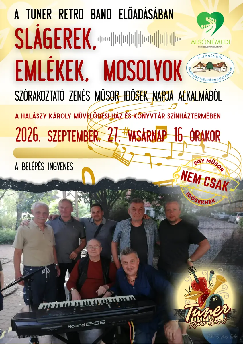Idősek napja 2026. - Tuner Retro band — Alsónémedi, Alsónémedi